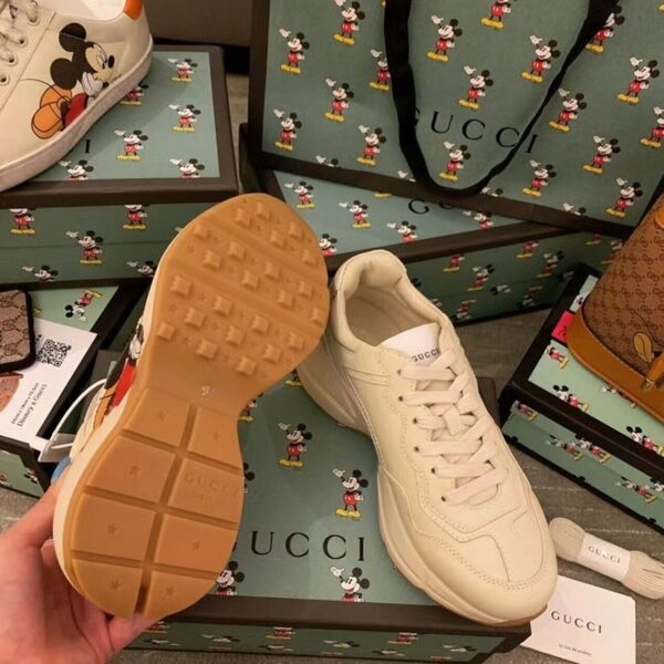 Gucci x Disney Rhyton Dad Sneakers 602049Spring/Summer 2020 Collection, White Women Shoes - Image 7