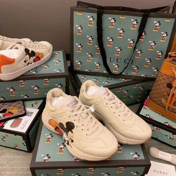 Gucci x Disney Rhyton Dad Sneakers 602049Spring/Summer 2020 Collection, White Women Shoes