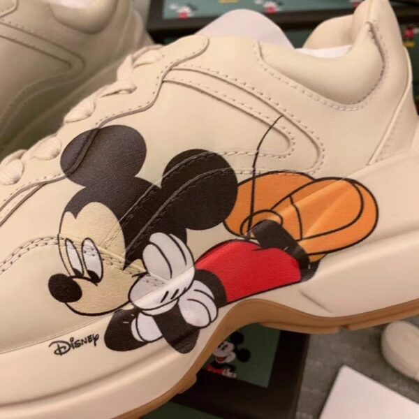 Gucci x Disney Rhyton Dad Sneakers 602049Spring/Summer 2020 Collection, White Women Shoes - Image 4
