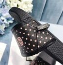 Guccy Logo Pursuit Canvas Slide Pool Sandals Spring/Summer 2018 Collection, Black Women Shoes