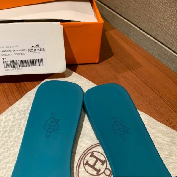 Hermes Aloha PVC Jelly Sandals Spring /Summer Collection Malachite - Image 6