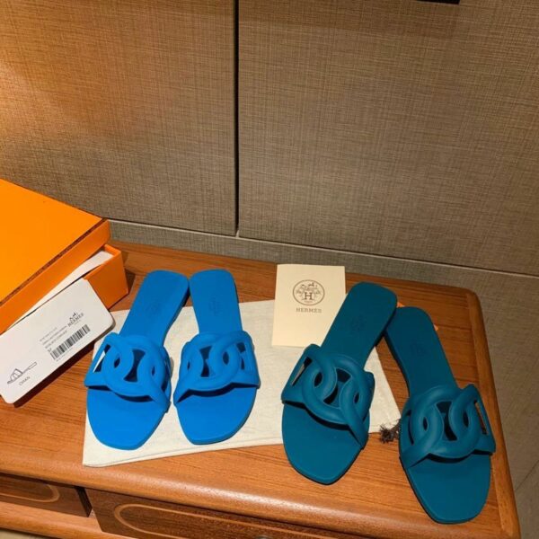 Hermes Aloha PVC Jelly Sandals Spring /Summer Collection Malachite - Image 8