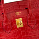 Hermes Birkin 25 Crocodile Porosus Bougainvillier GHW