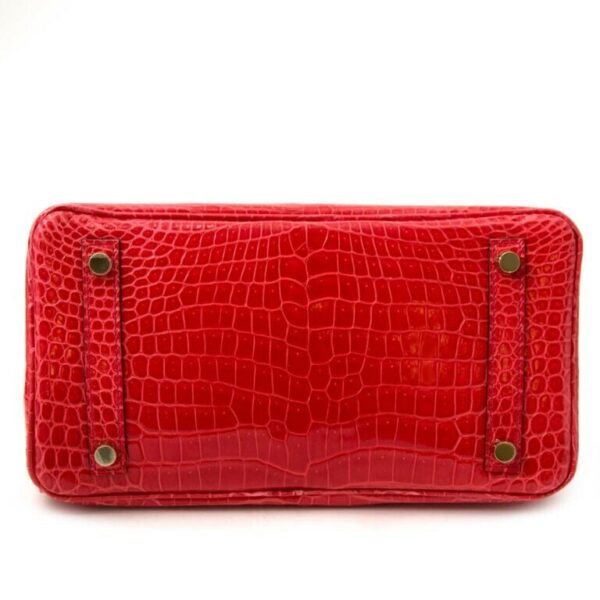 Hermes Birkin 25 Crocodile Porosus Bougainvillier GHW - Image 5
