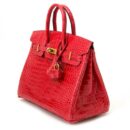 Hermes Birkin 25 Crocodile Porosus Bougainvillier GHW