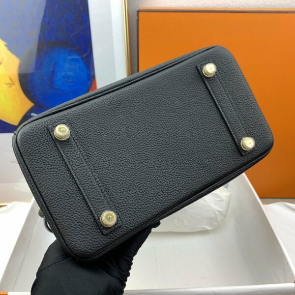 Hermes Birkin 25 Nata Swift Gold Hardware Black - Image 6