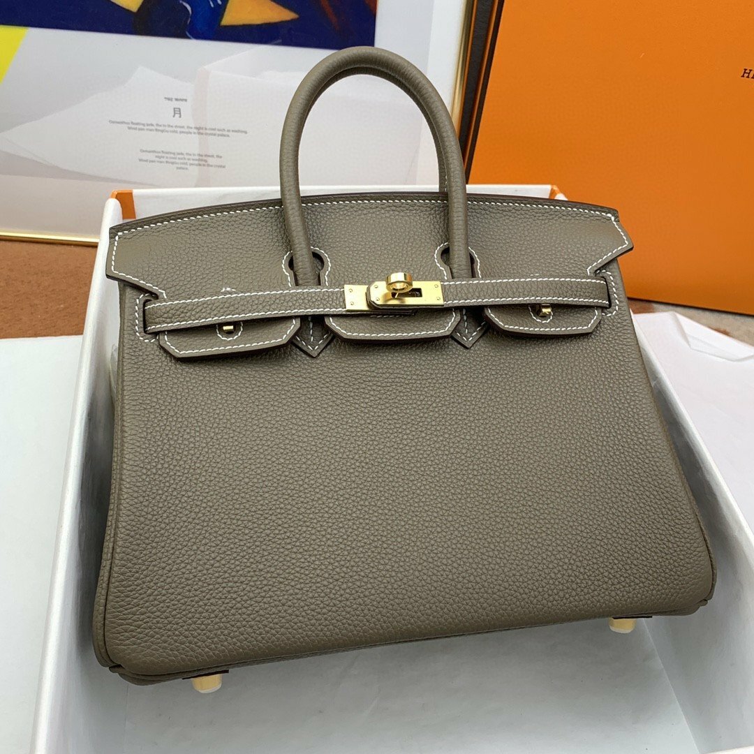 Hermes Birkin 25 Nata Swift Gold Hardware Brown
