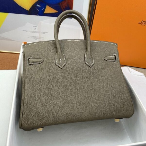 Hermes Birkin 25 Nata Swift Gold Hardware Brown - Image 7