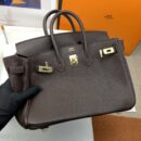 Hermes Birkin 25 Nata Swift Gold Hardware Dark Brown