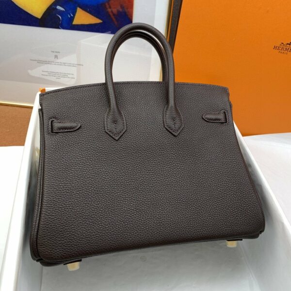 Hermes Birkin 25 Nata Swift Gold Hardware Dark Brown - Image 5