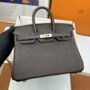 Hermes Birkin 25 Nata Swift Gold Hardware Dark Brown