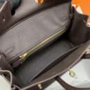 Hermes Birkin 25 Nata Swift Gold Hardware Dark Brown