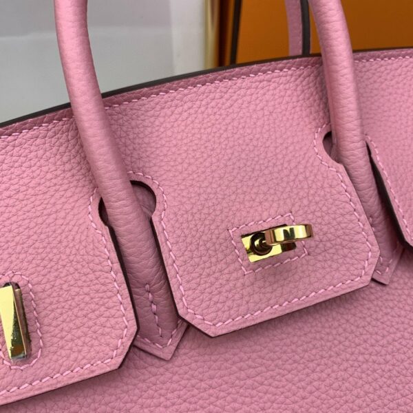 Hermes Birkin 25 Nata Swift Gold Hardware Pink - Image 8