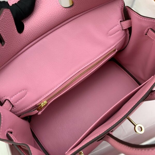 Hermes Birkin 25 Nata Swift Gold Hardware Pink - Image 5