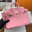 Hermes Birkin 25 Nata Swift Gold Hardware Pink