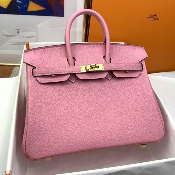 Hermes Birkin 25 Nata Swift Gold Hardware Pink