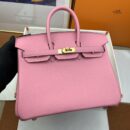 Hermes Birkin 25 Nata Swift Gold Hardware Pink