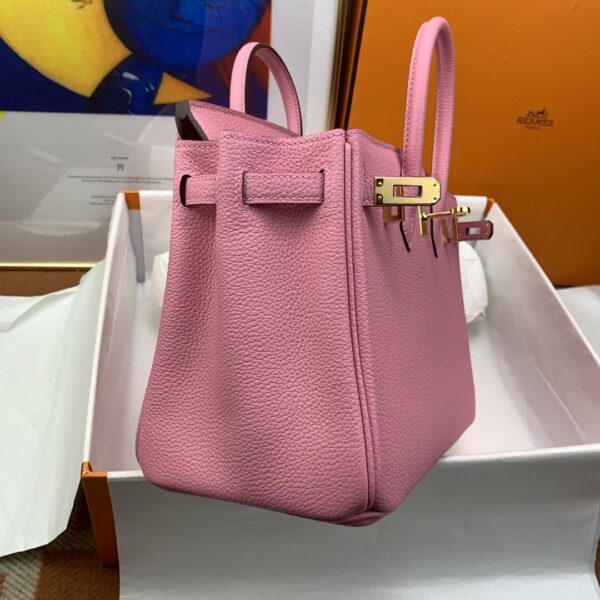 Hermes Birkin 25 Nata Swift Gold Hardware Pink - Image 7
