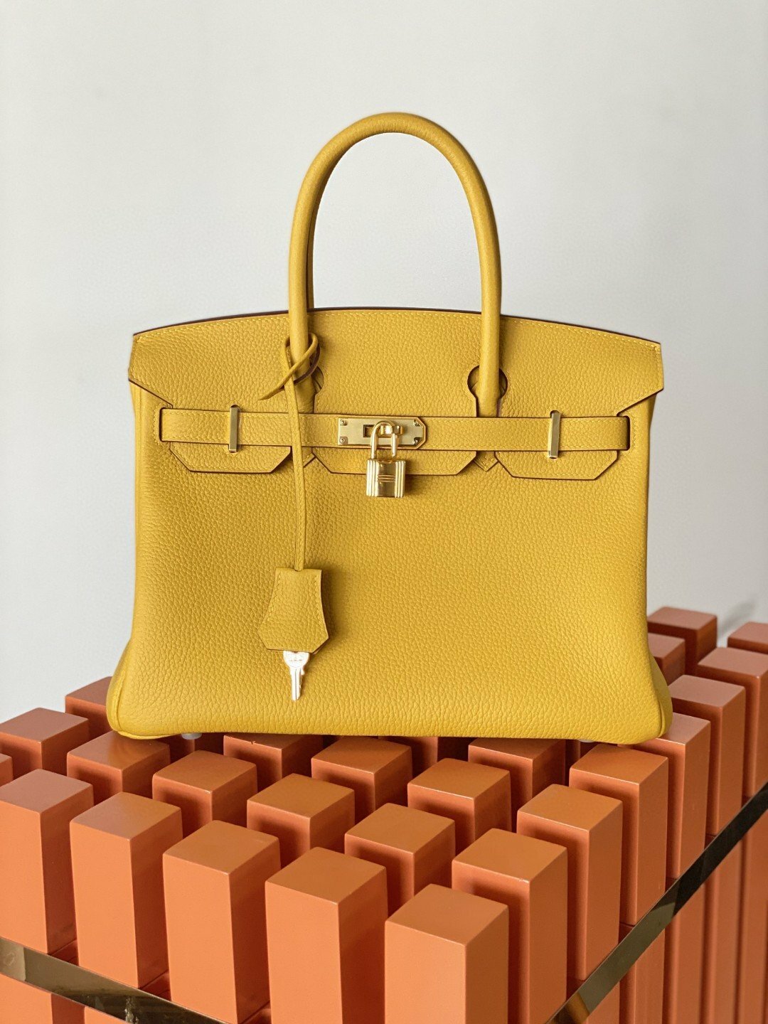 Hermes Birkin 25 Nata Swift Gold Hardware Yellow