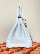 Hermes Birkin 25 Nata Swift Silver Hardware Light Blue