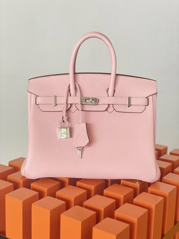 Hermes Birkin 25 Nata Swift Silver Hardware Pink