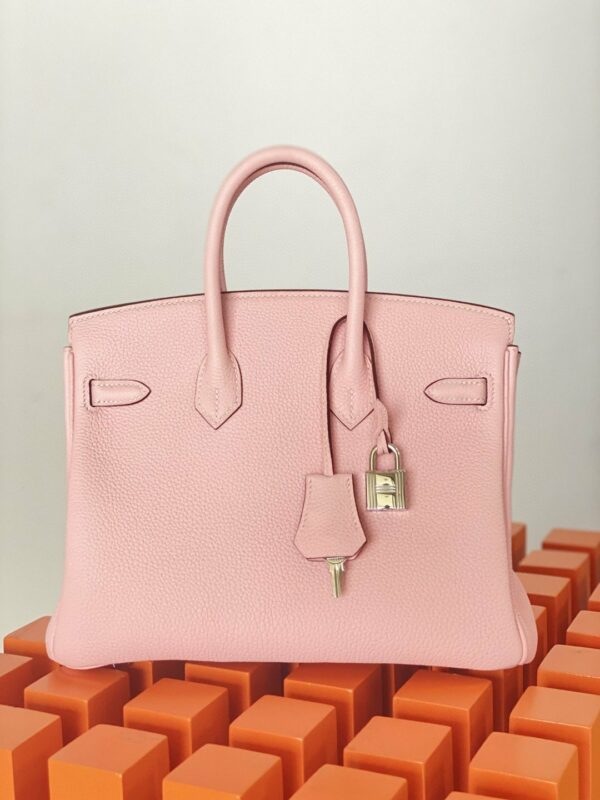 Hermes Birkin 25 Nata Swift Silver Hardware Pink - Image 3