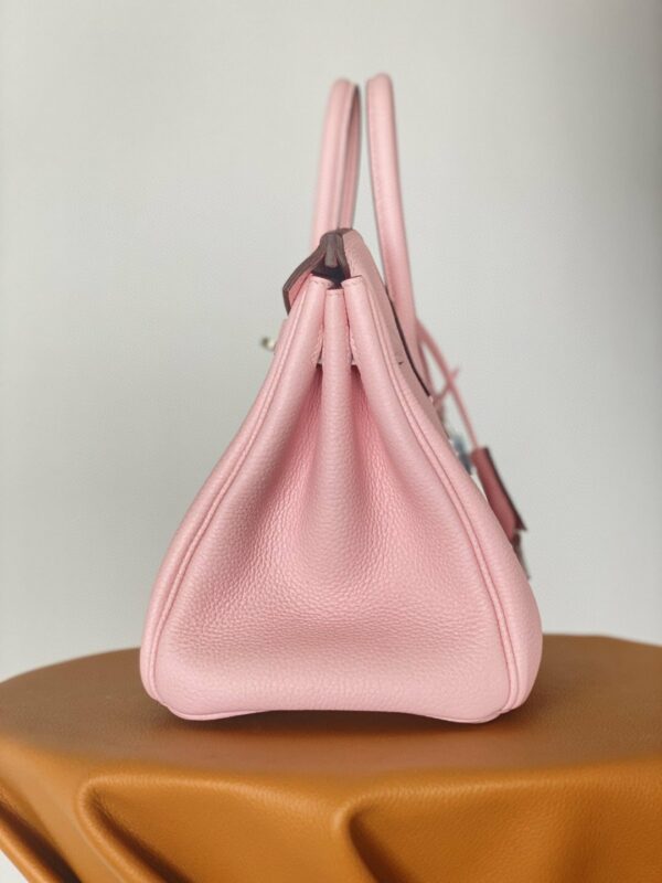 Hermes Birkin 25 Nata Swift Silver Hardware Pink - Image 5