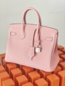 Hermes Birkin 25 Nata Swift Silver Hardware Pink