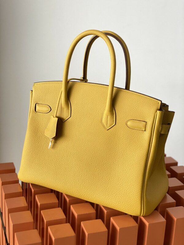 Hermes Birkin 30 Nata Swift Gold Hardware Yellow - Image 7