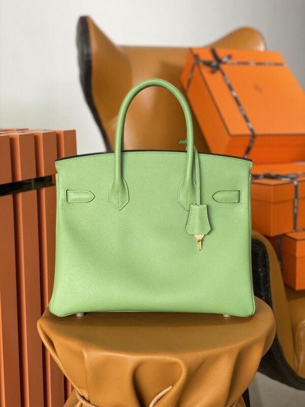 Hermes Birkin 30 Nata Swift Silver Hardware Green - Image 2