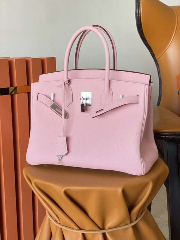 Hermes Birkin 30 Nata Swift Silver Hardware Pink - Image 6