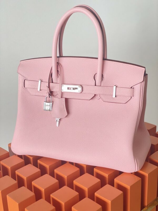 Hermes Birkin 30 Nata Swift Silver Hardware Pink - Image 2