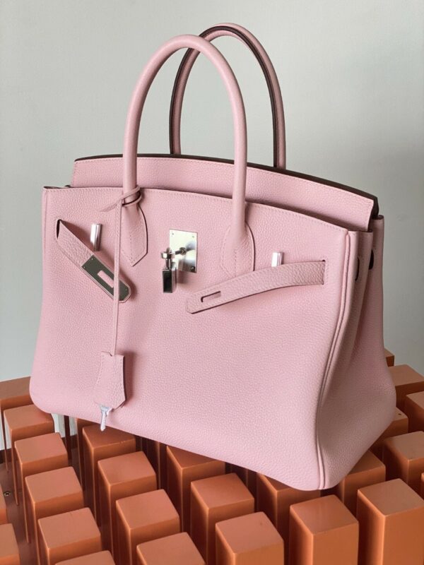 Hermes Birkin 30 Nata Swift Silver Hardware Pink - Image 8