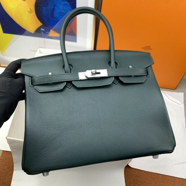 Hermes Birkin 30 Nata Swift Silver - Image 8