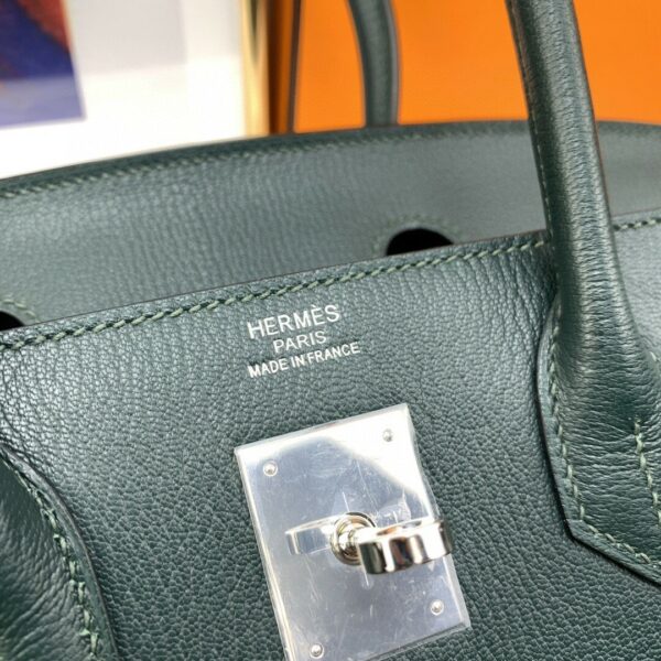 Hermes Birkin 30 Nata Swift Silver - Image 6