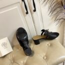 Hermes Blossom Mule Black