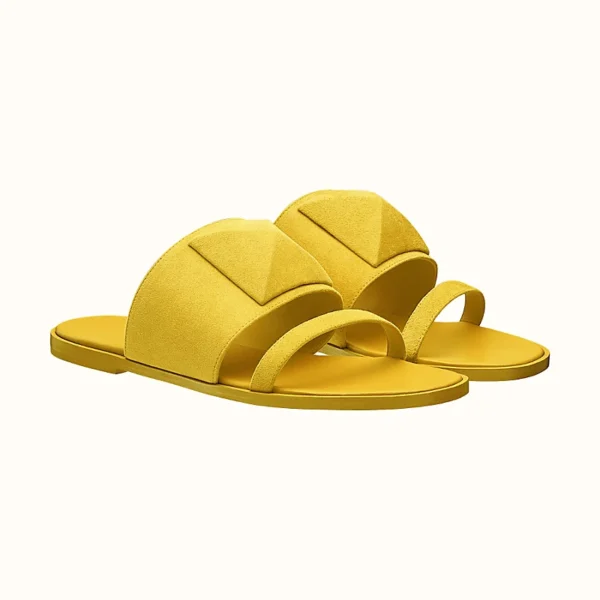 Hermes Caia Sandal Jaune Citron