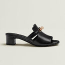 Hermes Candy Kelly Noir Goatskin Sandal