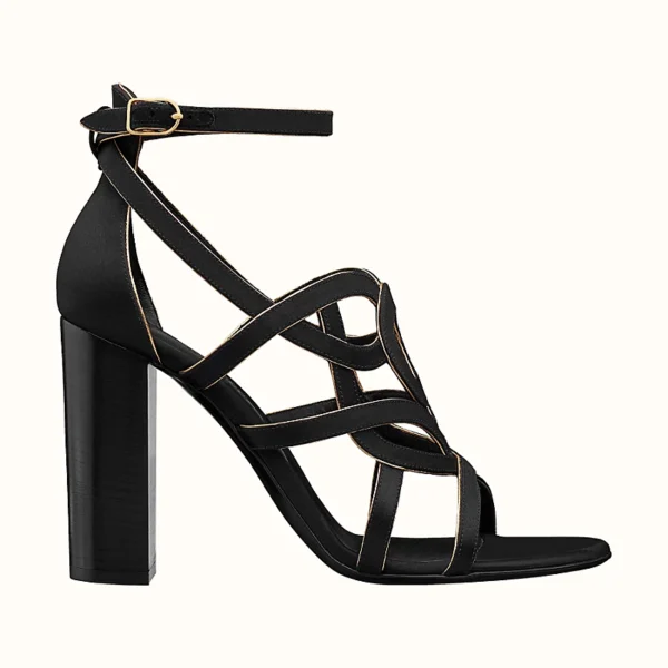 Hermes Canope Sandal Noir / Doré - Image 2