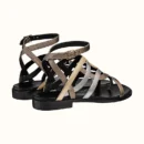 Hermes Carthage Nappa Leather Sandal Multicolore Metallise