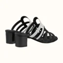 Hermes Celena Sandal Noir / Blanc