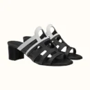 Hermes Celena Sandal Noir / Blanc