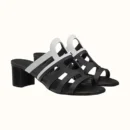 Hermes Celena Sandal Noir / Blanc
