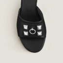 Hermes Dreamy Noir Calfskin Sandal