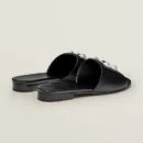 Hermes Dune Noir Calfskin Sandal