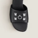 Hermes Dune Noir Calfskin Sandal