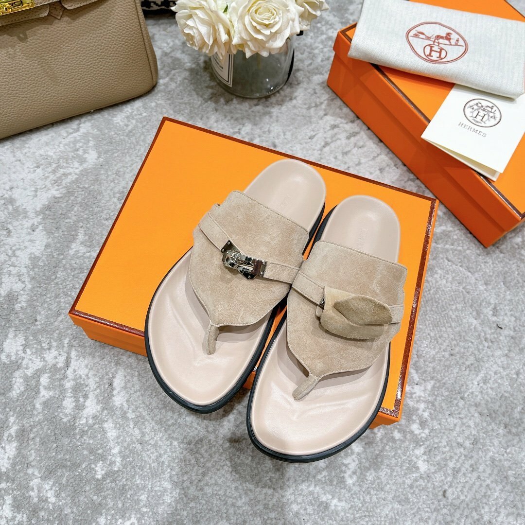 Hermes Elixir Sandal Beige