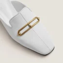 Hermes Esmee Mule Goatskin Blanc