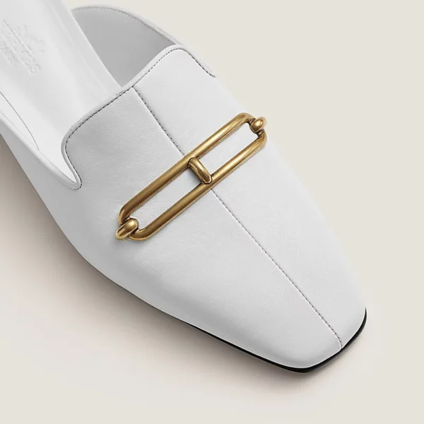 Hermes Esmee Mule Goatskin Blanc - Image 4