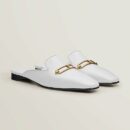 Hermes Esmee Mule Goatskin Blanc